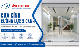 Cửa Kính Cường Lực 2 Cánh – Giải Pháp Mặt Tiền Đẹp, Thoáng Và Chuyên Nghiệp
