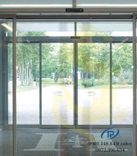 Cửa kính mặt tiền cửa kính tự động trượt - Mẫu 03