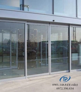 Cửa kính mặt tiền cửa kính tự động trượt - Mẫu 04