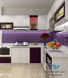 Kính màu ốp bếp -Mẫu 01