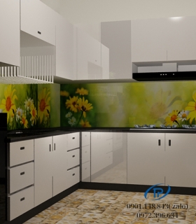 Kính Màu Ốp Bếp Mẫu 19