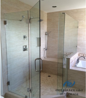 Vách ngăn phòng tắm cửa mở bản lề - Mẫu 17