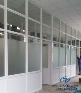 Vách ngăn nhôm kính-mẫu 19