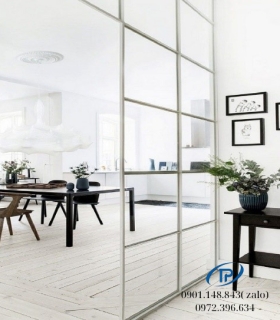  Vách kính cường lực ngăn phòng - Mẫu 27
