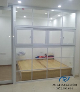 Vách ngăn nhôm kính-mẫu 11