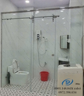 Vách ngăn phòng tắm cửa lùa trượt - Mẫu 02