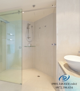 Vách ngăn phòng tắm cửa lùa trượt - Mẫu 09
