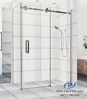 Vách ngăn phòng tắm cửa lùa trượt - Mẫu 08