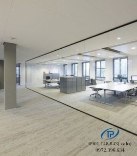 Vách kính cường lực văn phòng mẫu 15