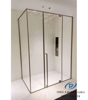 Vách ngăn phòng tắm cửa mở bản lề - Mẫu 19