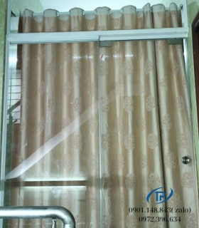 Cửa kính cường lực 1 cánh lùa trượt - Mẫu 11