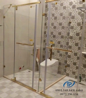 Vách ngăn phòng tắm cửa mở bản lề - Mẫu 01