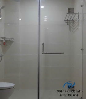 Vách ngăn phòng tắm cửa mở bản lề - Mẫu 03