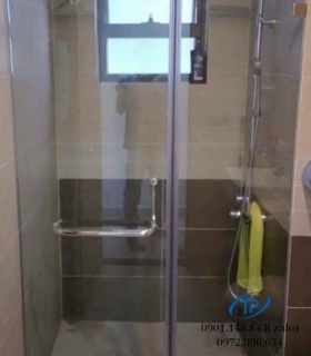 Vách ngăn phòng tắm cửa mở bản lề - Mẫu 08