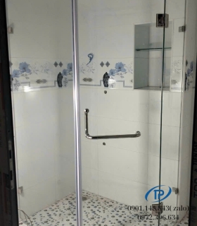 Vách ngăn phòng tắm cửa mở bản lề - Mẫu 09