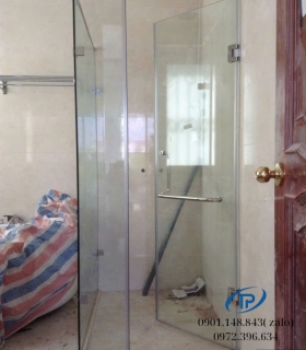 Vách ngăn phòng tắm cửa mở bản lề - Mẫu 13